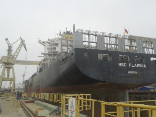 Şantierul Daewoo Mangalia a terminat reparaţiile la nava Flaminia